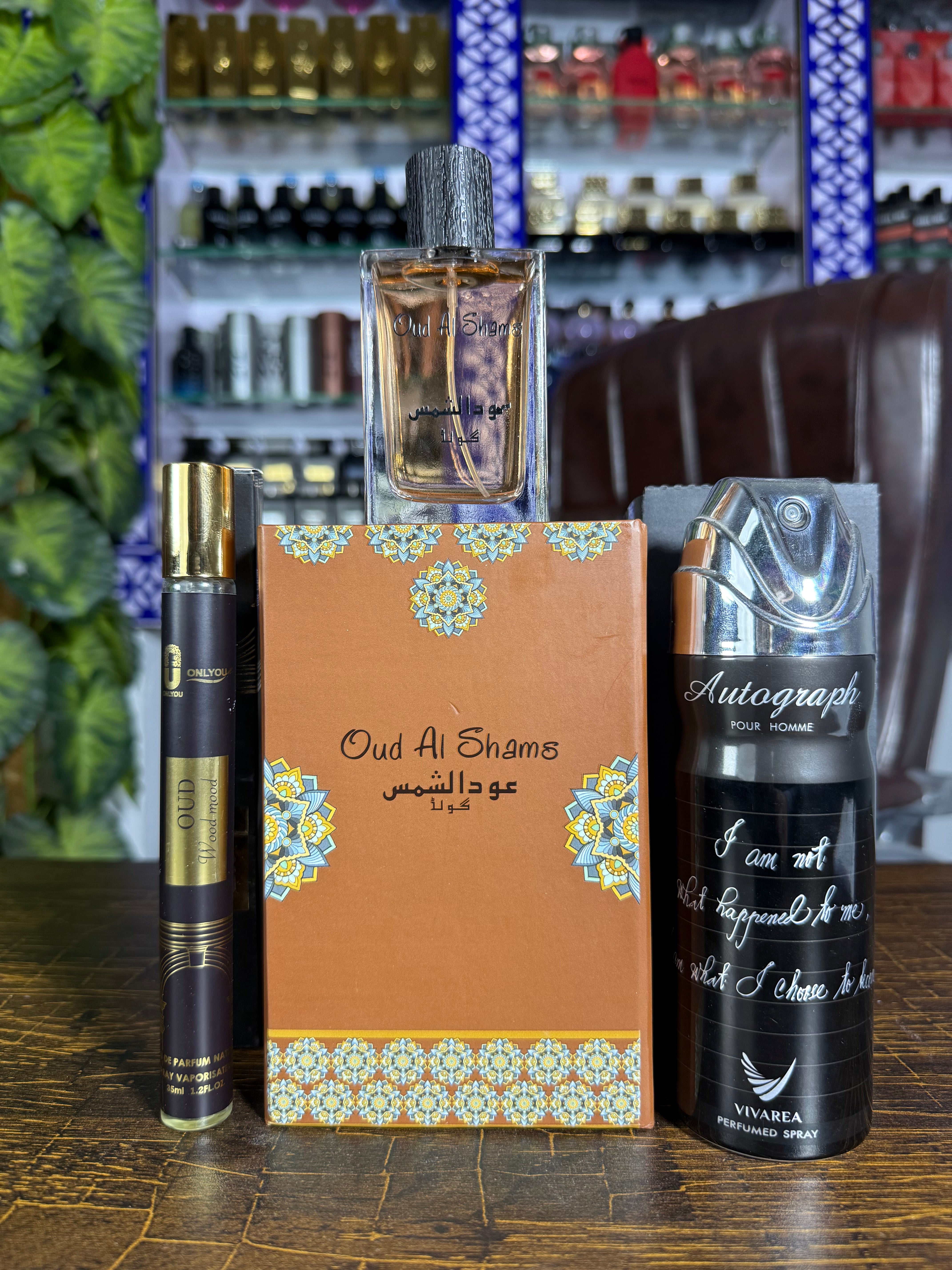 Tester + body spray + oud al shams