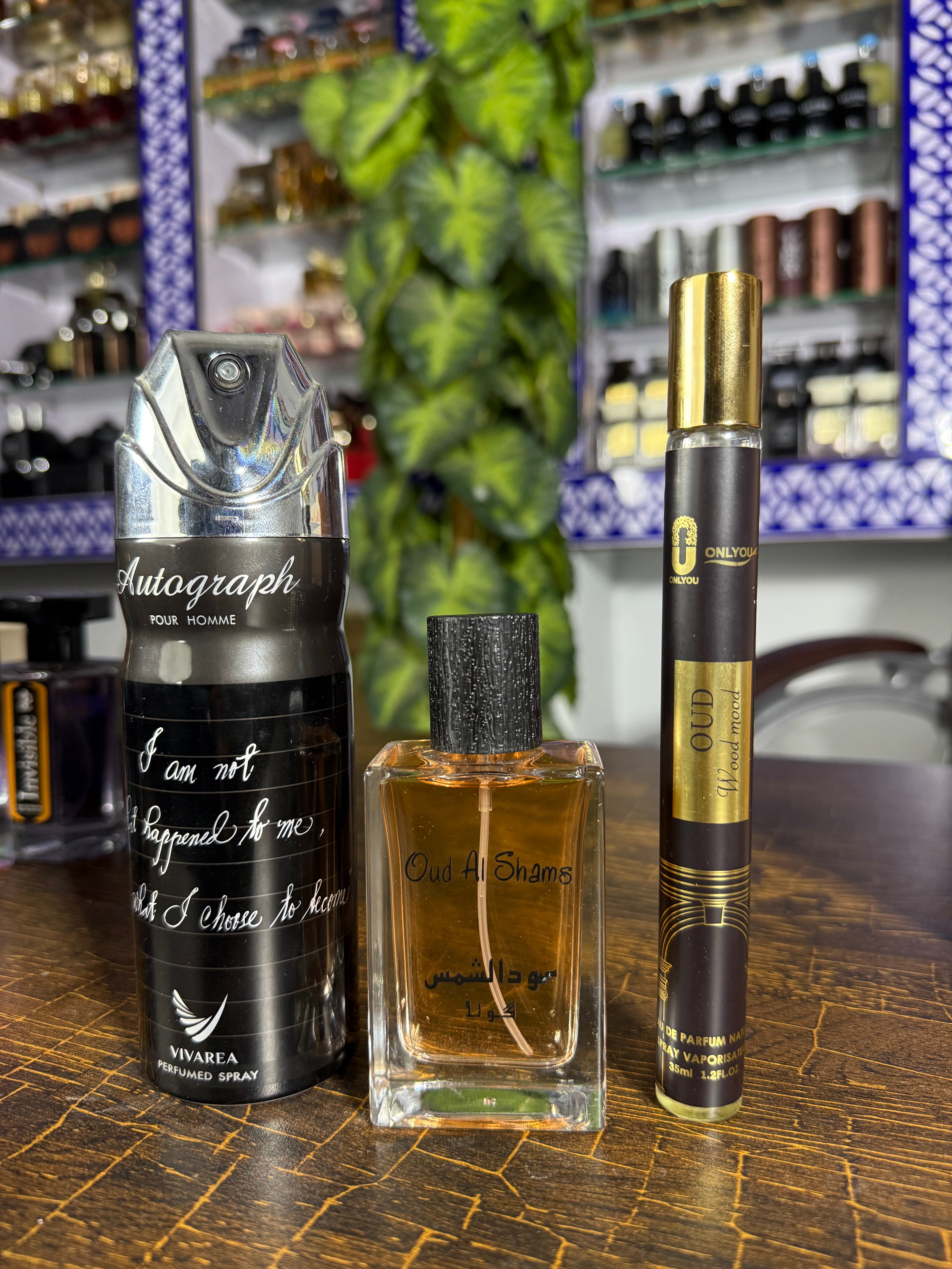 Tester + body spray + oud al shams