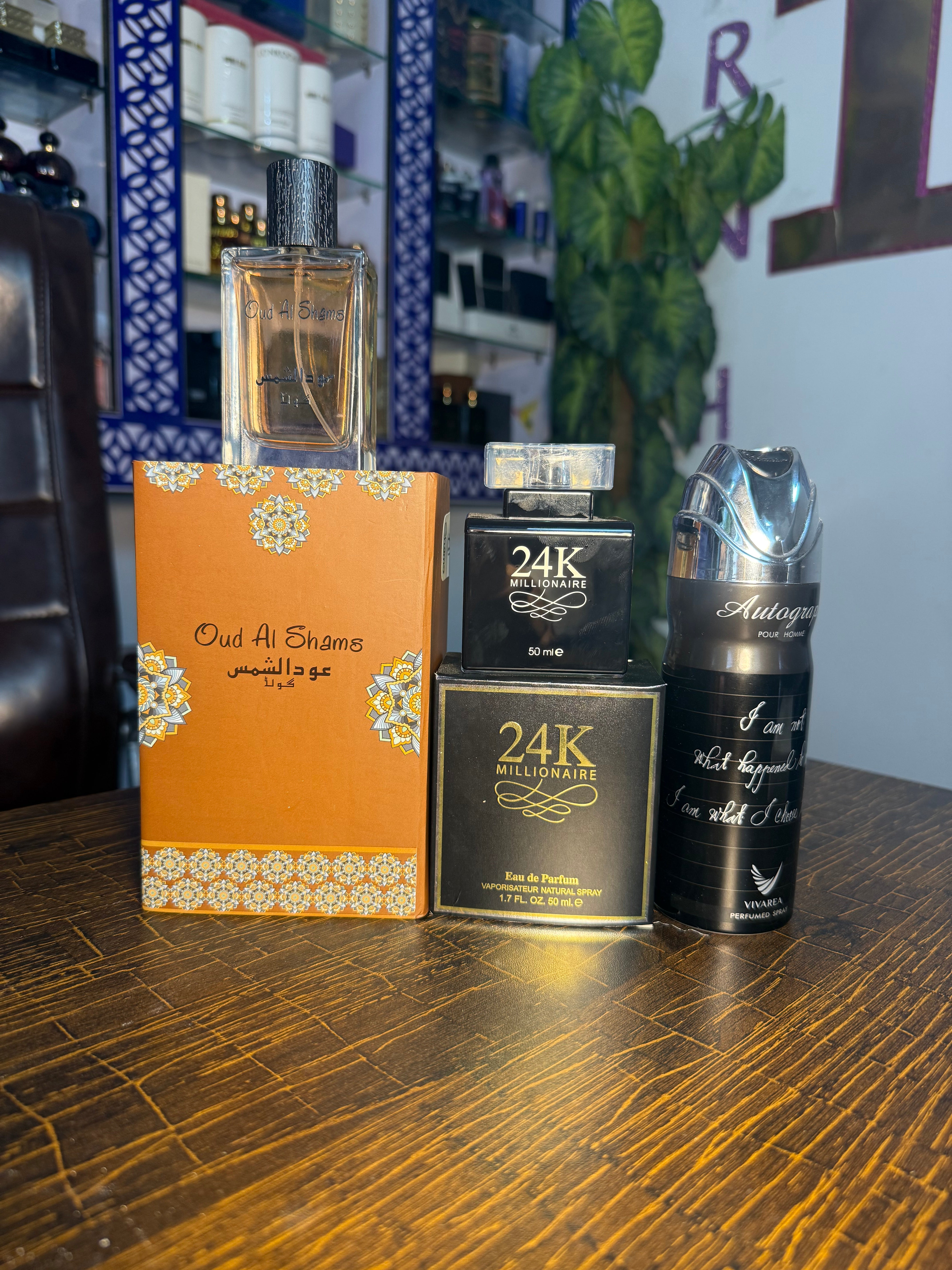 Oud al shams + 24k black + bodyspray