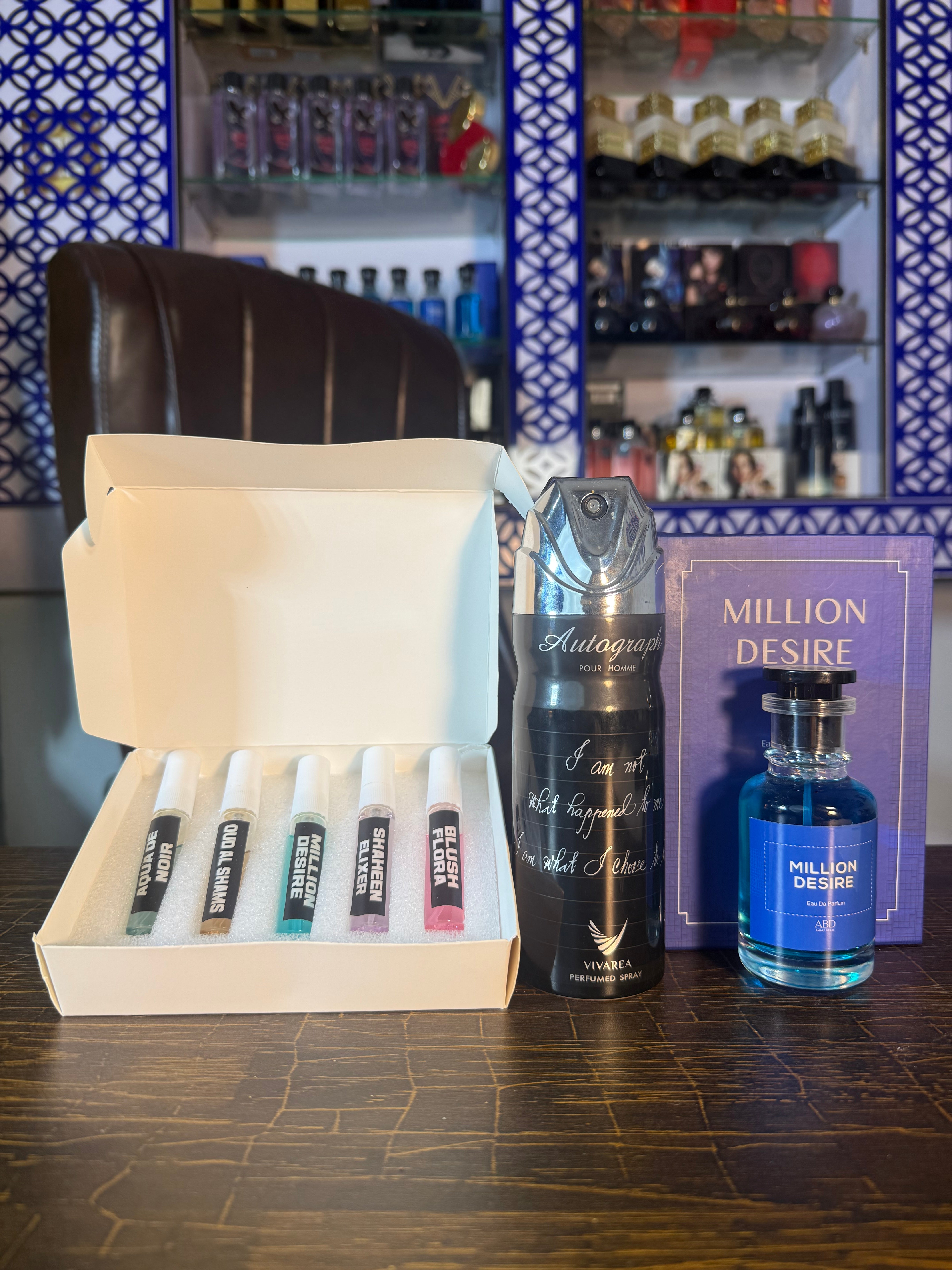 Testerbox + Million desire + Bodyspray