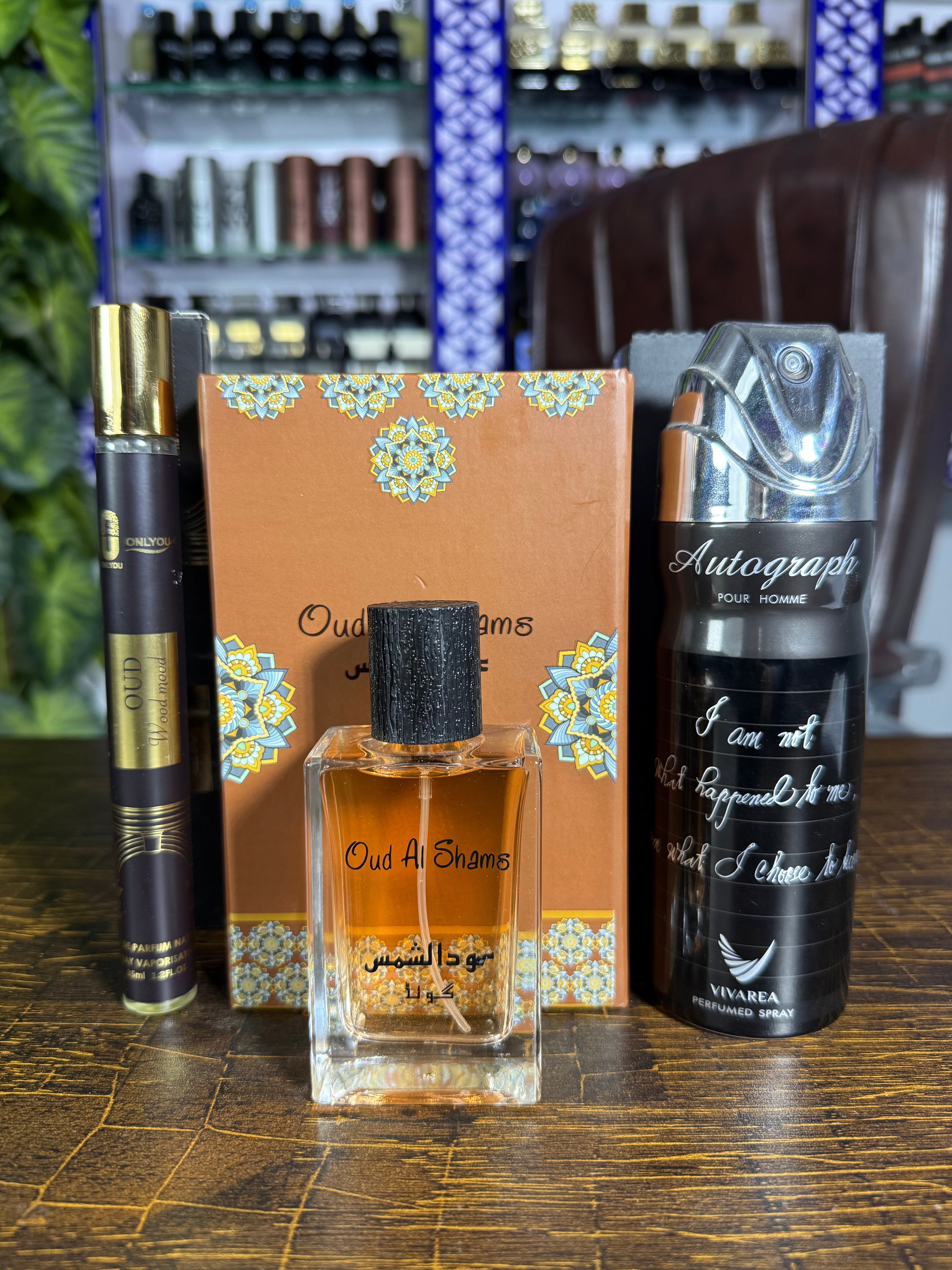 Tester + body spray + oud al shams