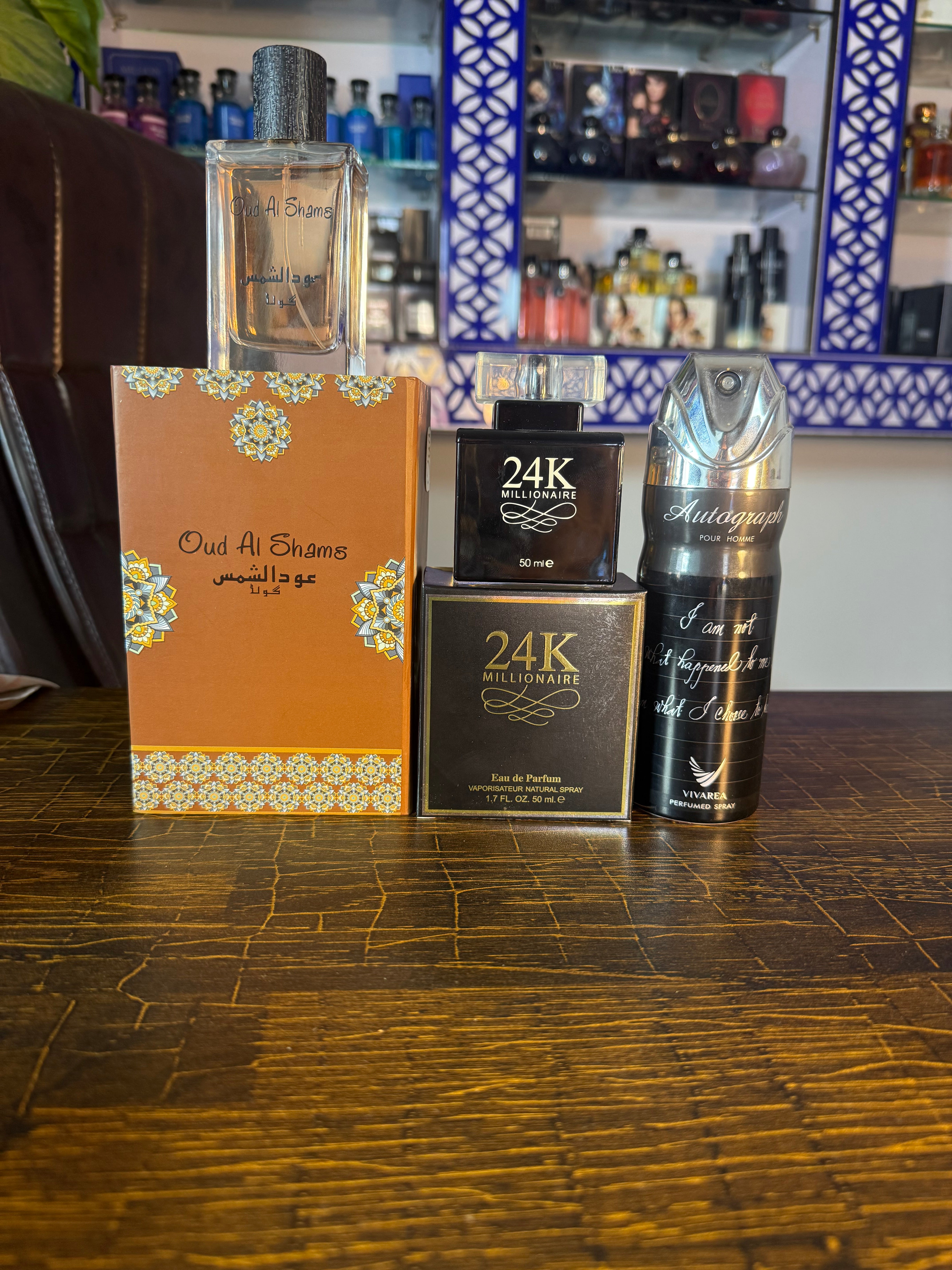 Oud al shams + 24k + bodyspray