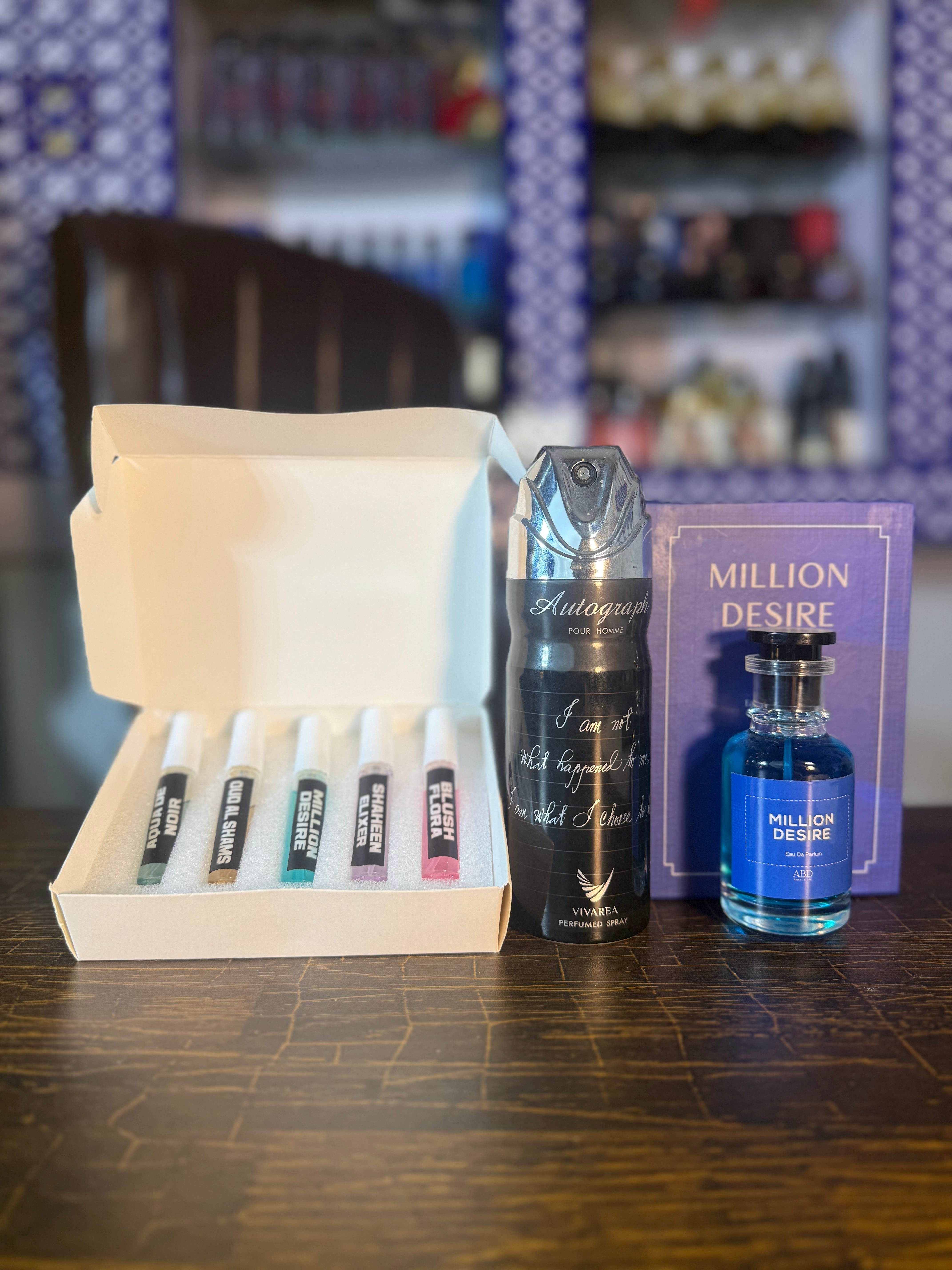 Testerbox + Million desire + Bodyspray