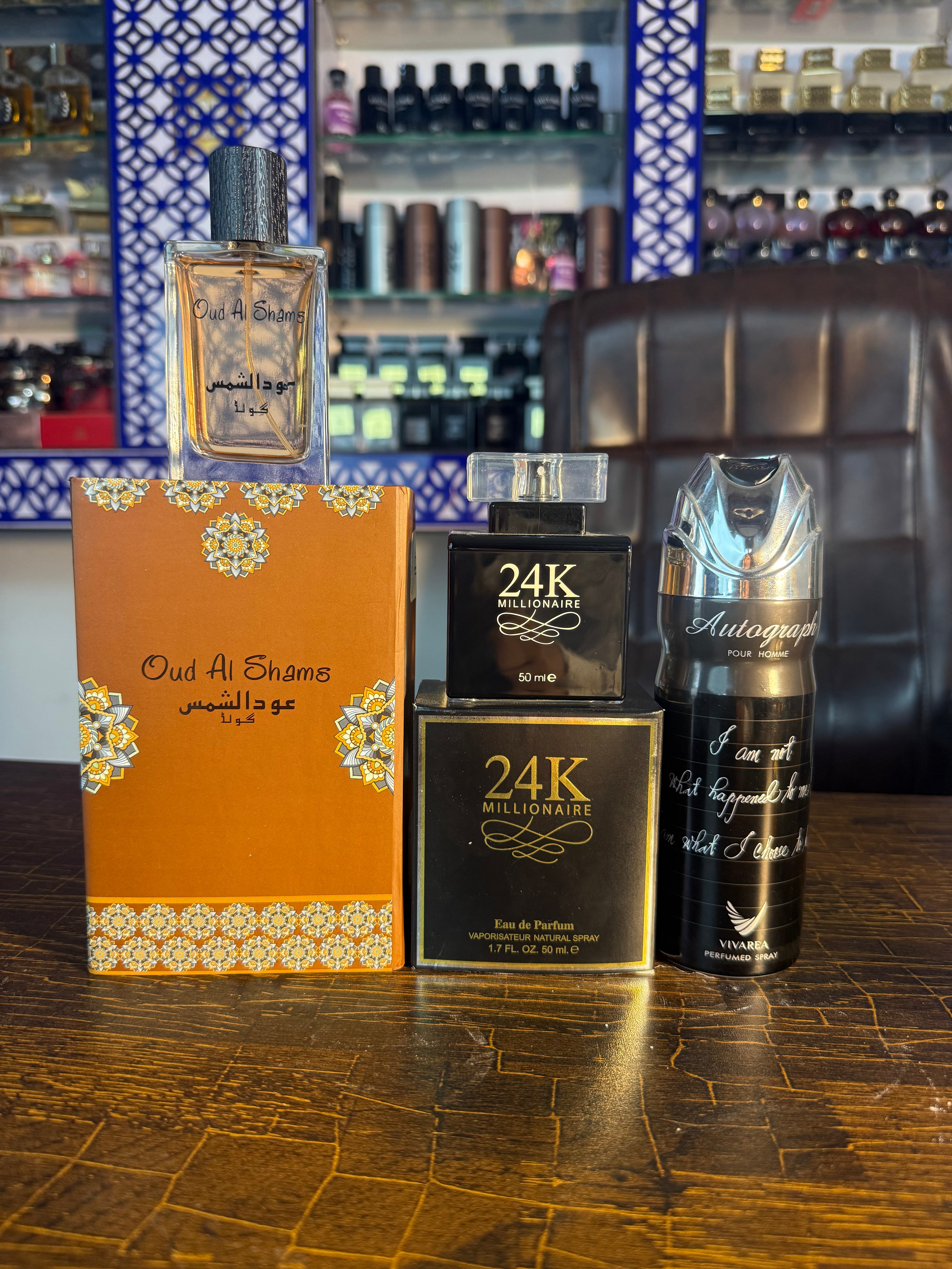 Oud al shams + 24k black + bodyspray