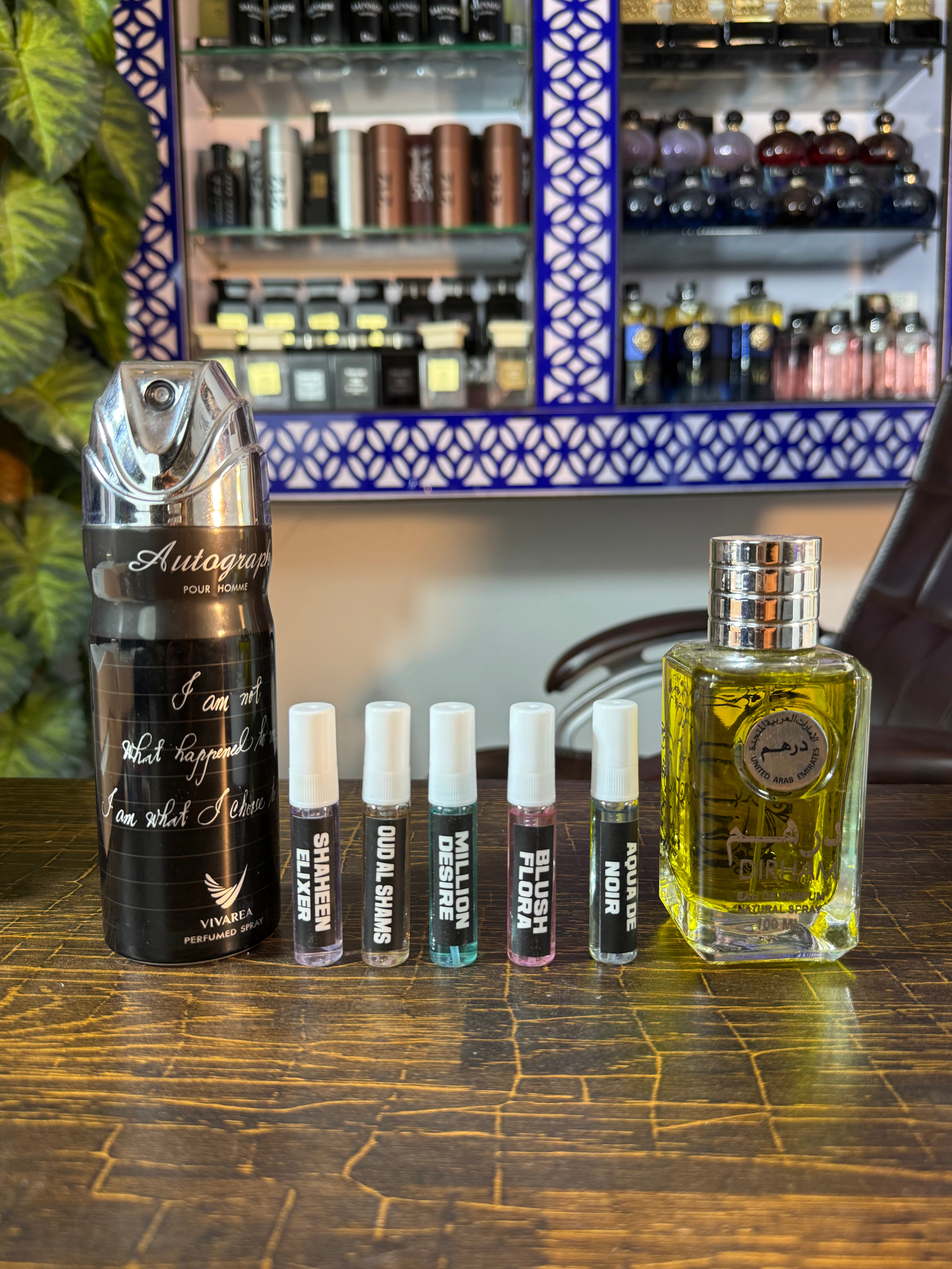 Tester box + Dirham + Bodyspray