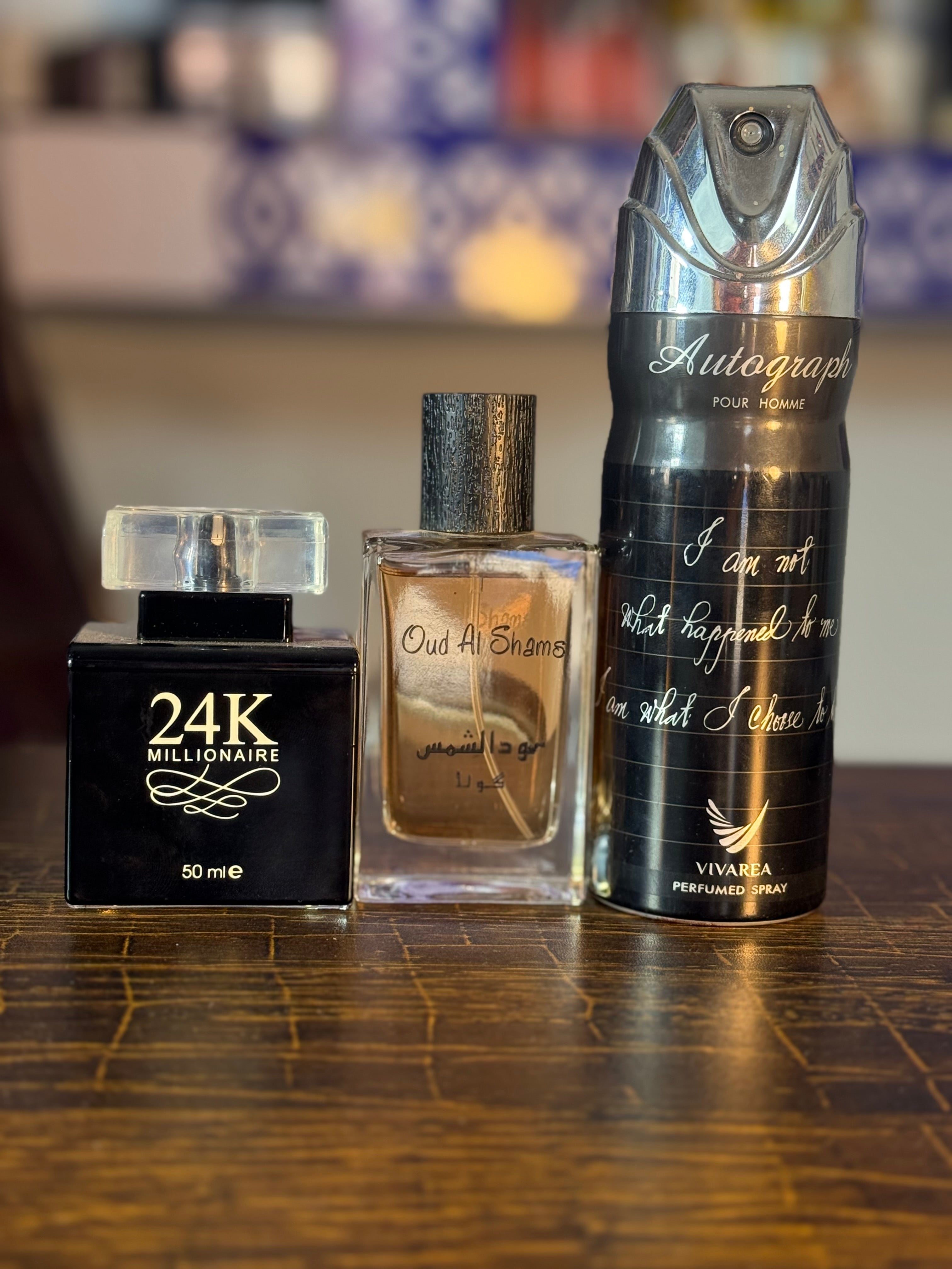Oud al shams + 24k + bodyspray