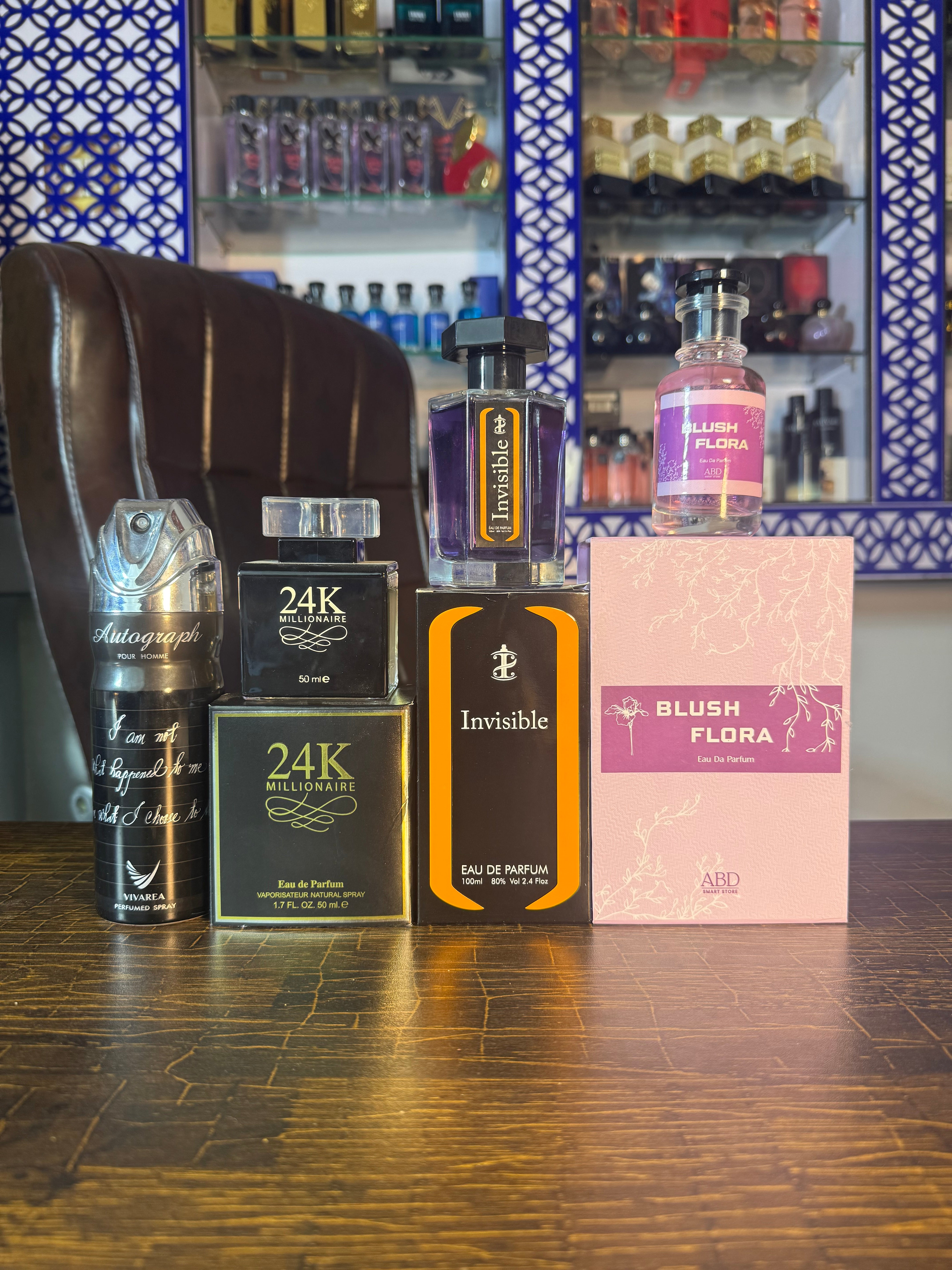 4 perfumes deal ( blush flora + invisible + 24k + bodyspray)